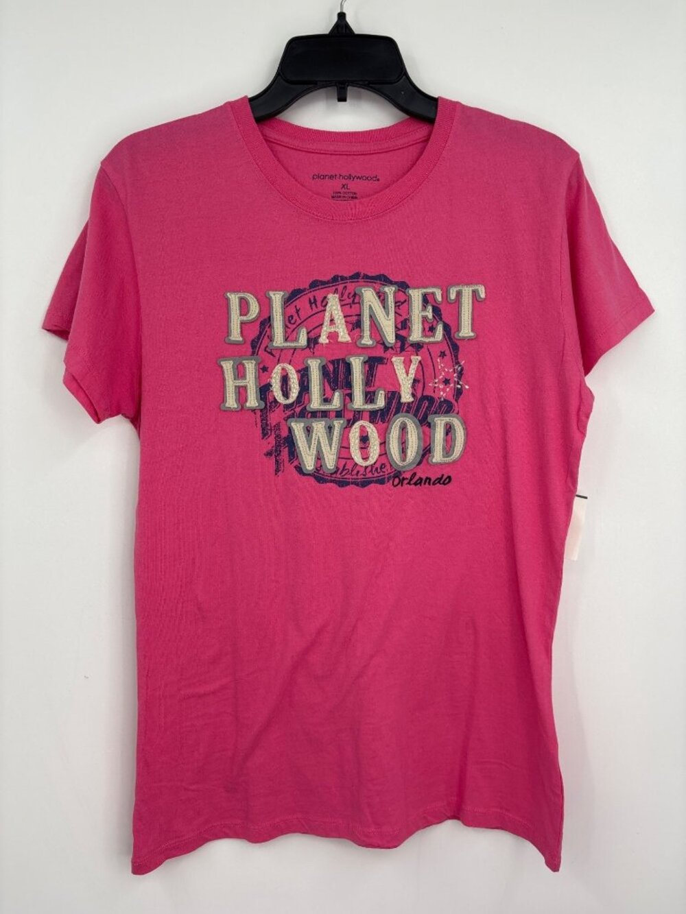 Planet Hollywood Souvenir Short Sleeve V-Neck T-Shirt Pink XL NEW